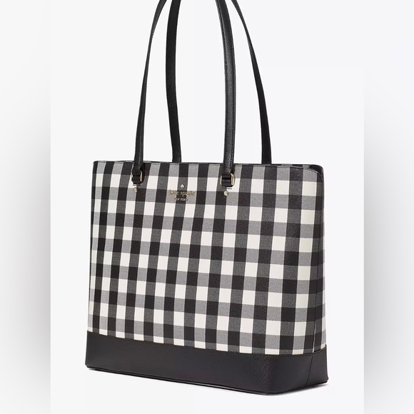 kate spade Handbags - 🆕 Kate Spade Tote| NWT| Black and white checkered pattern ♠️🤍🖤